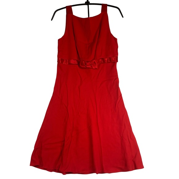 Maurices Dresses & Skirts - Vintage 90s Maurices Red Dress Sleeveless A-Line Ribbon Detail Party Cocktail XS